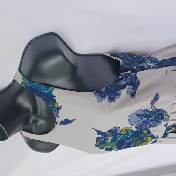 FREE PEOPLE Cloud Combo Floral Flutter By Pleated Mini Dress Size 2 Boho Summer - Picture 4 of 8